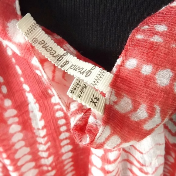 Grand & Greene Womens Size 3X Top Blouse Orange - Picture 3 of 8